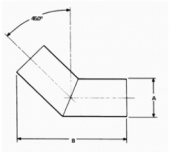 Колено 45 гр. для выхлопного шланга HALYARD HMI