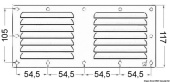 Osculati 53.021.03 - Вентиляционная решетка 117x232мм из полированной нержавеющей стали