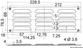 Osculati 53.021.06 - Вентиляционная решетка полированная 76x229 мм 