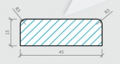 Рейка Deklijst 15x45 мм из массива дерева благородных пород