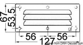 Osculati 53.021.02 - Вентиляционная решетка полированная 67x127 мм 