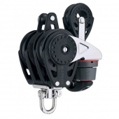 Harken HK2632 Блок трехшкивный двухобушковый со стопором и блоком на пружине Ø57 мм Carbo Ratchamatic HK2632