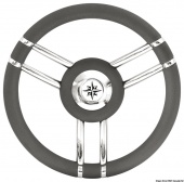 Osculati 45.178.12 - Рулевое колесо Apollo нержавеющая сталь + полиуретан Ø 350 мм серый 