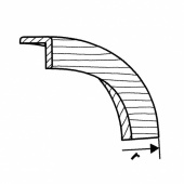 Дверной профиль trim corner 23 x 23 x 18 x 18 мм