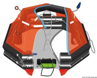 Osculati 22.751.40 - Спасательный плот самонадувающийся Deep-Sea Compact Pack B Flat на 10 человек сбрасываемого типа 86x61x35 см 