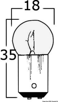 Osculati 14.200.02 - Лампочка двухконтактная с компактной сферической колбой 12 V 10 W (10 шт.)