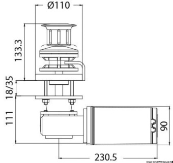 Osculati 02.413.01 - ITALWINCH лебедка R1 500 Вт 