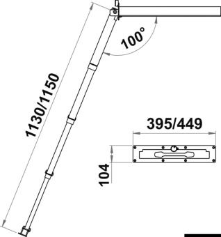 Osculati 49.554.04 - Убираемая лестница Montecarlo 