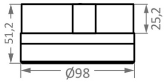 Osculati 11.477.04 - Кормовой огонь Discovery LED белый 135° 12/24 В 1 Вт 2 мили 98 x 51,2 мм в чёрном корпусе для судов до 20 м