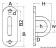 Обушки на плоском основании из нержавеющей стали 32x100 мм (10 шт.)