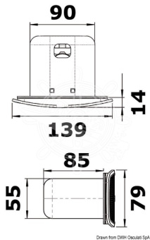 Osculati 21.103.00 - Врезной горн Sound 12V 105 dB 139x79 мм 