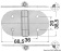 Петля стандартная зеркальная полированная 68,5x38,5 мм  (Блистер 2 шт.)