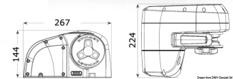 Osculati 02.606.08 - Лебедка HX1 800 гO 8мм STD комплект 