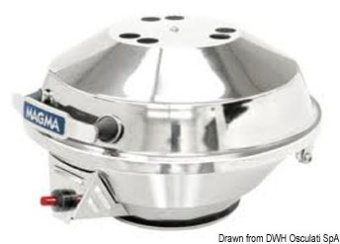 Osculati 48.511.03 - Газовый гриль и плита из нержавеющей стали Lalizas Magma Marine Kettle 381 мм 