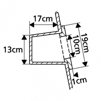 Полка в кабину из тика 45x19,3x17,5 см