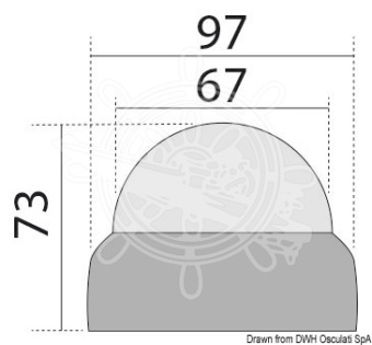 Osculati 25.172.01 - Компас FINDER 2" 5/8 (67 мм), картушка Ø 67 (2" 5/8), накладной, черный-черный 