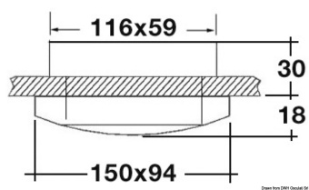 Встраиваемый галогенный светильник Phad 150x94 мм 12В IP65 AISI 316