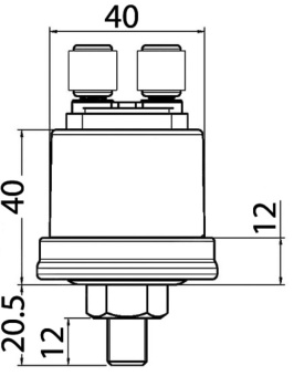 Датчик давления масла, полюса - на массу 10 bar 1/8"-27 NPT