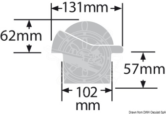 Osculati 25.087.11 - Компас RITCHIE Supersport 3'' 3/4 (94 мм) SS-1002 белый корпус, синяя картушка 