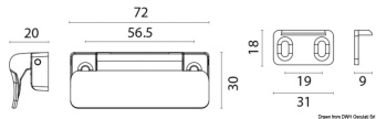 Ручка для дверец 72x30x20 мм