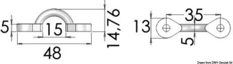 Osculati 39.322.10- S - Скоба 10x84 мм (Блистер 2 шт.) 