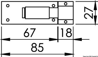 Osculati 38.214.00- S - Задвижка SS 85x27 мм (Блистер 1 шт.) 